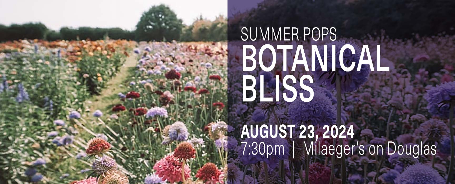 RSO botanical bliss concert on August 23